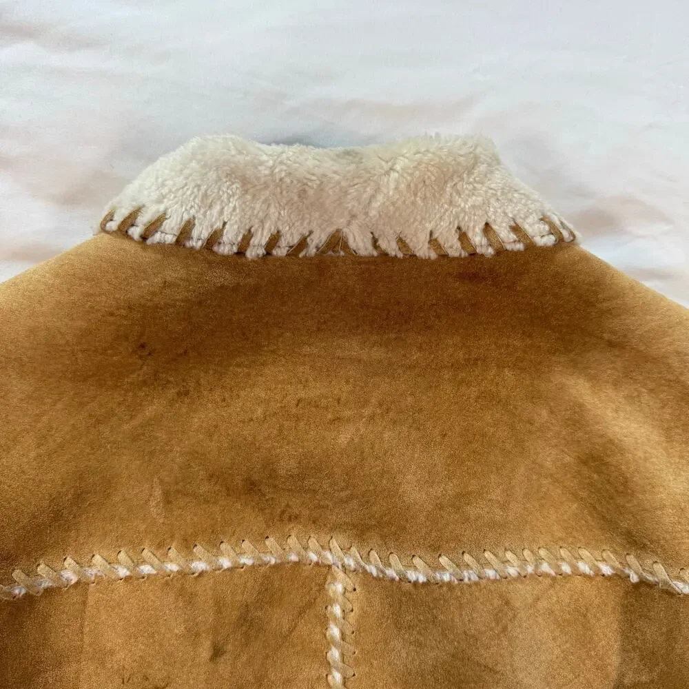 Vintage Y2K Wilsons Leather Pelle Studio Jacket Suede faux fur womens size small - Picture 15 of 16